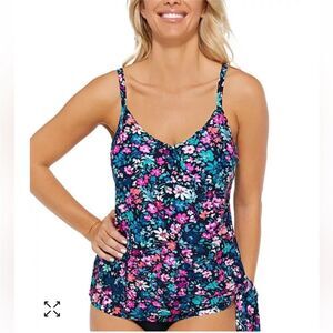 ISLAND ESCAPE Women's Napa Underwire Tankini Top Size 8